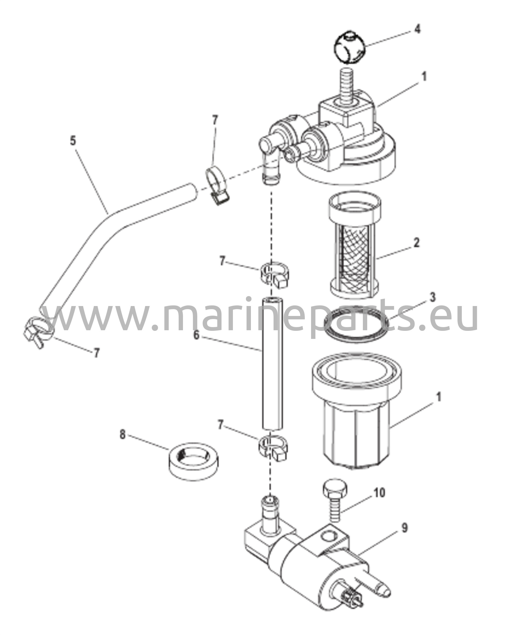 Polttoainesuodattimen kokoonpano