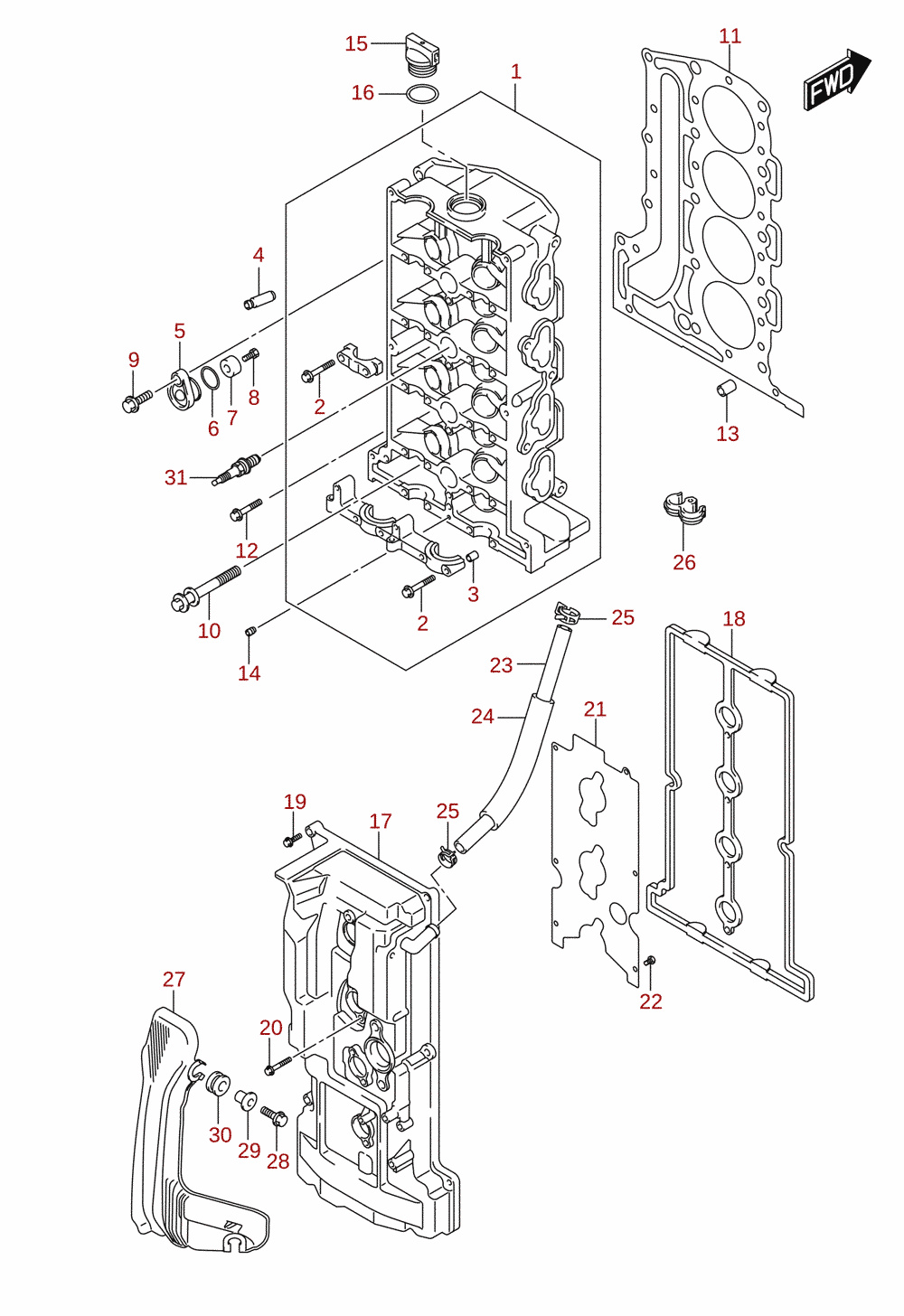 Topplock (DF100B, DF90AWQH)