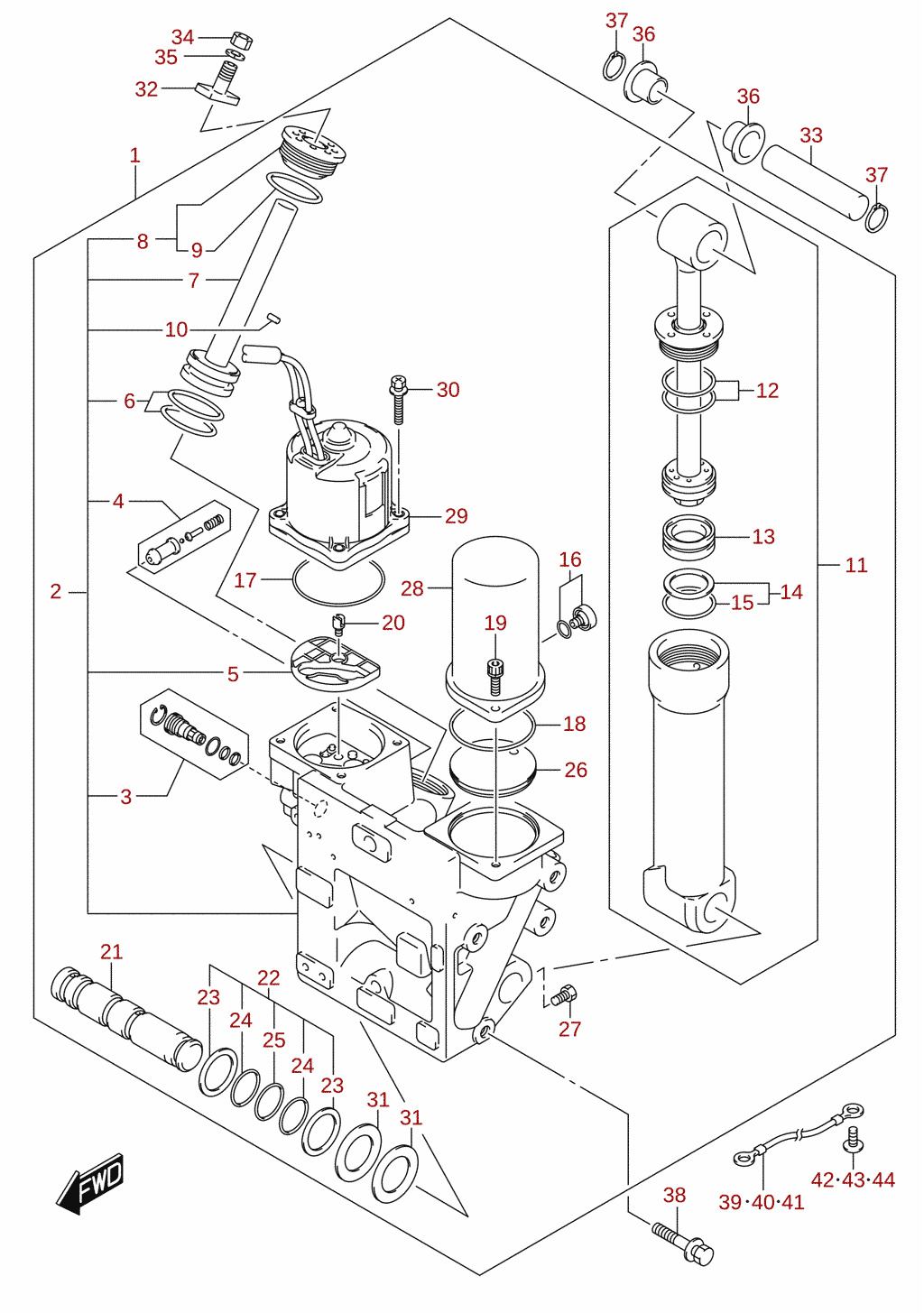 Trimcylinder (X/XX-transom)