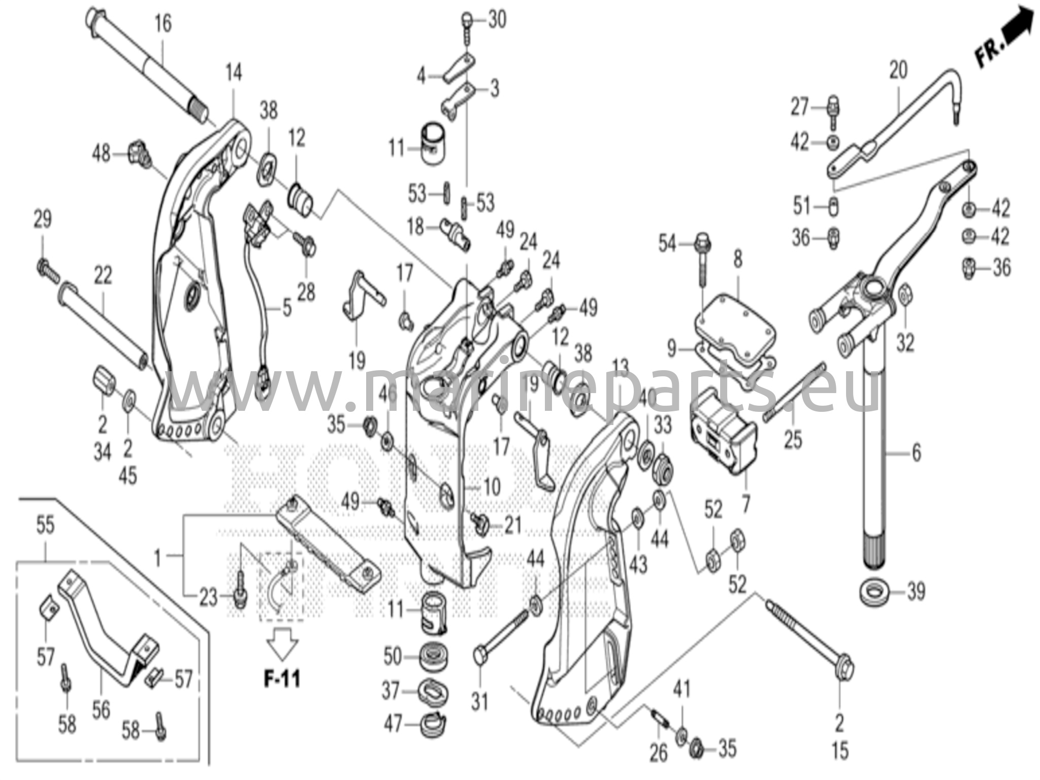 Peräpeili/tukikannatin ja kääntökotelo