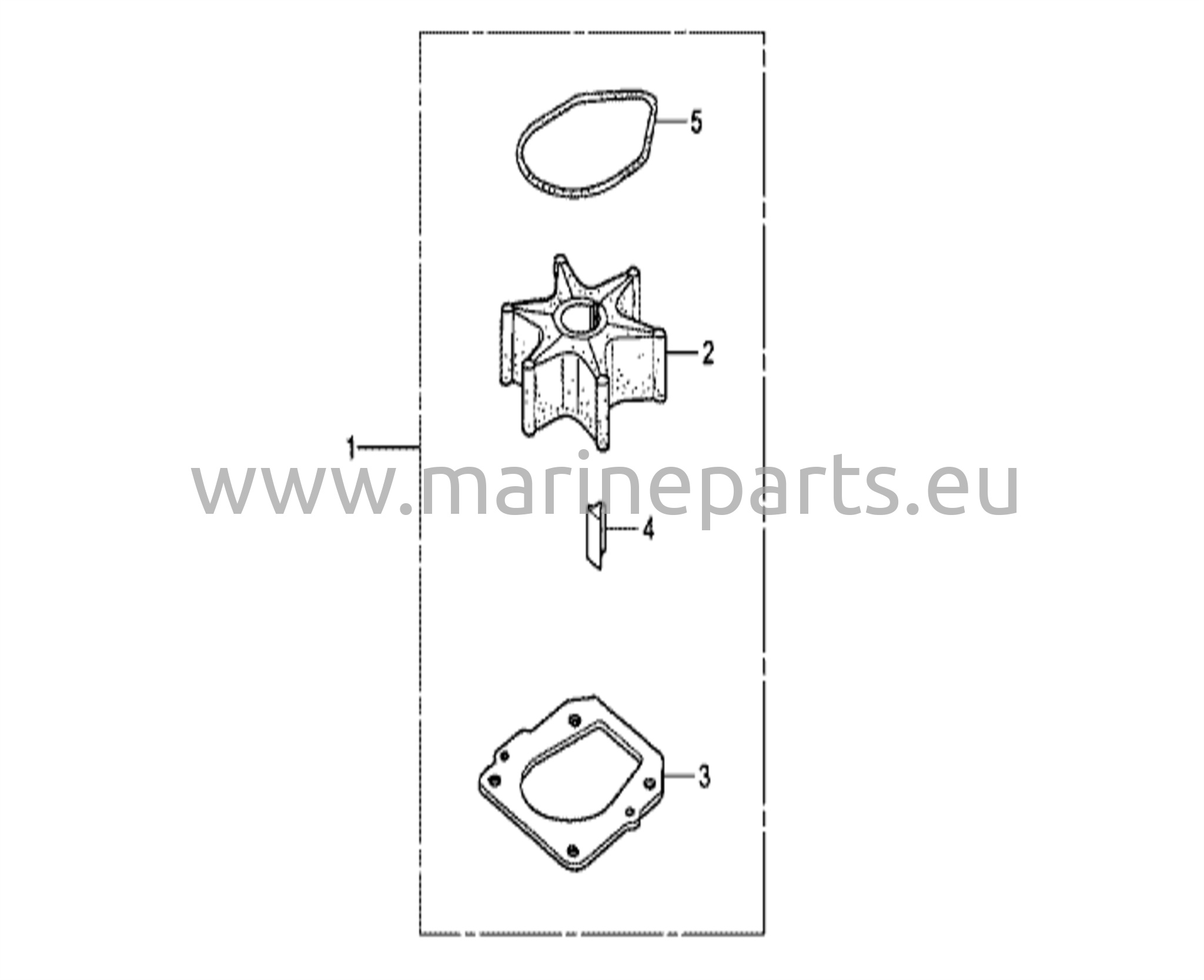 Vesipumpun siipipyöräsarja (1)