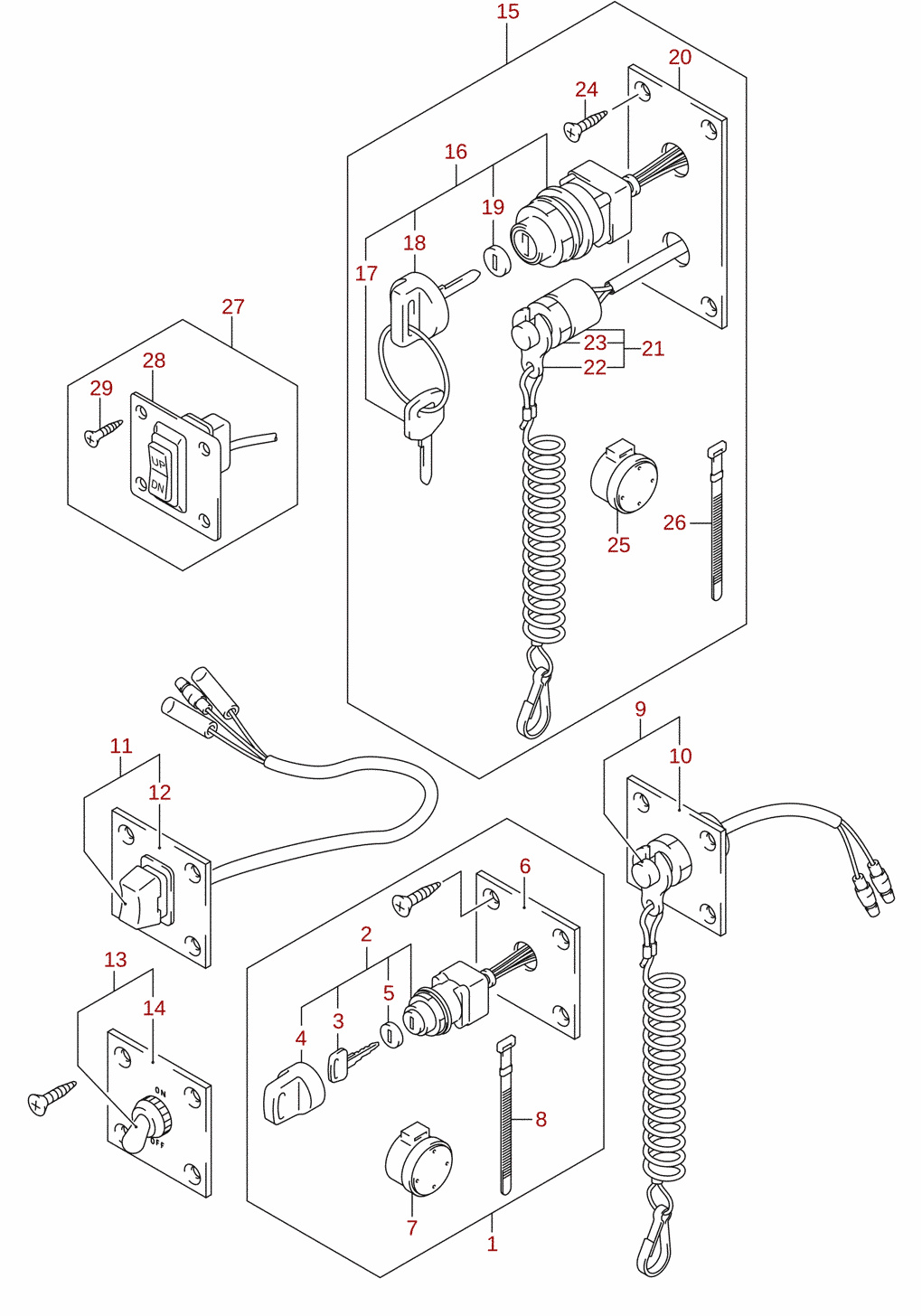 Switch (DF40A, DF40AST, DF50A, DF50AVT, DF60A, DF60AVT) (optional)