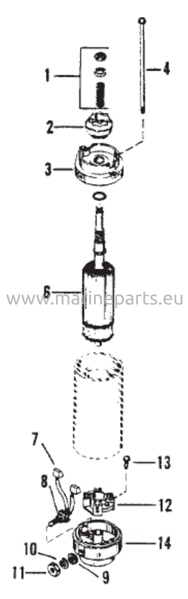 Sähköstarttimoottori (American Bosch #10652-21-M030SM)