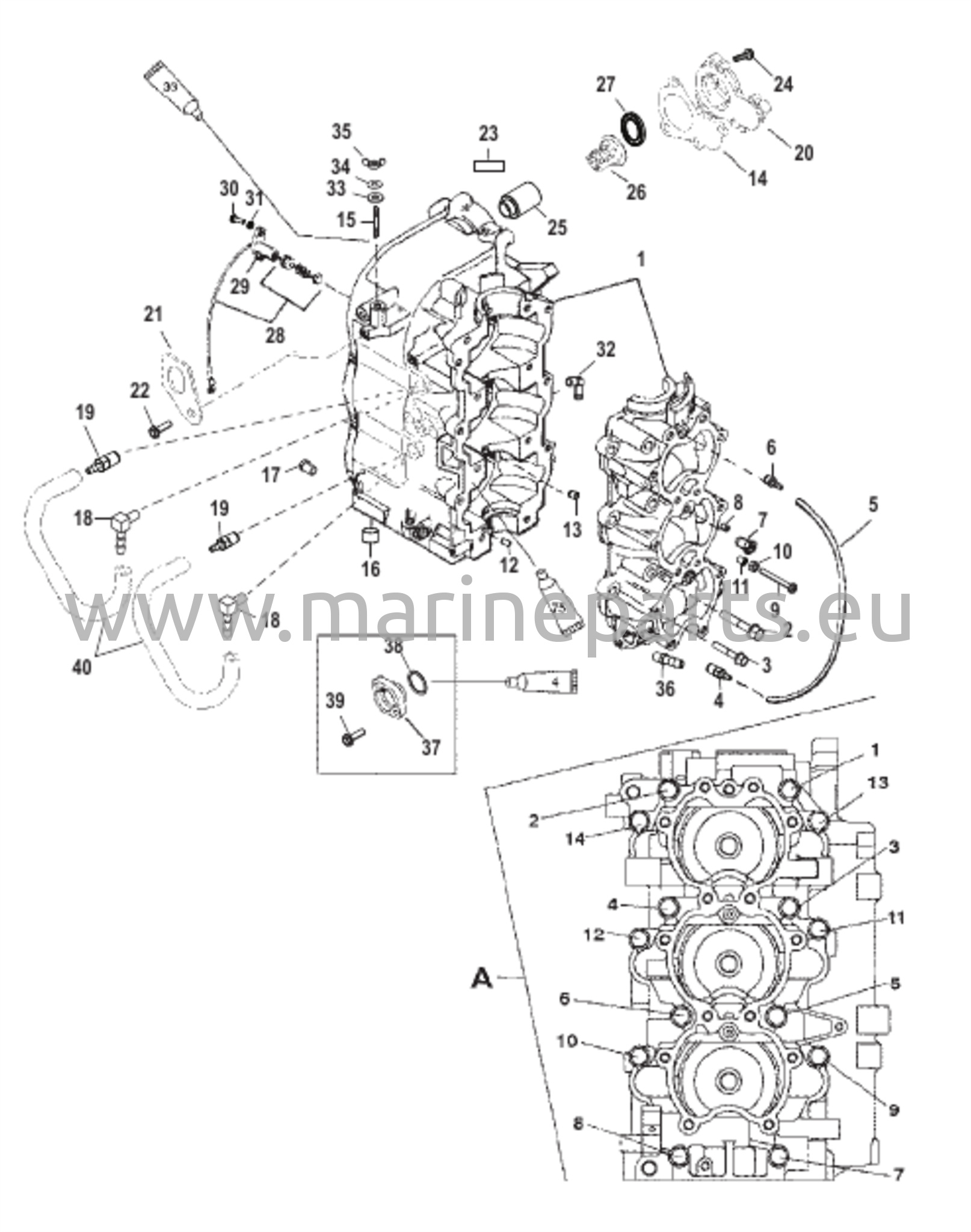 Sylinterilohko ja kampikammio
