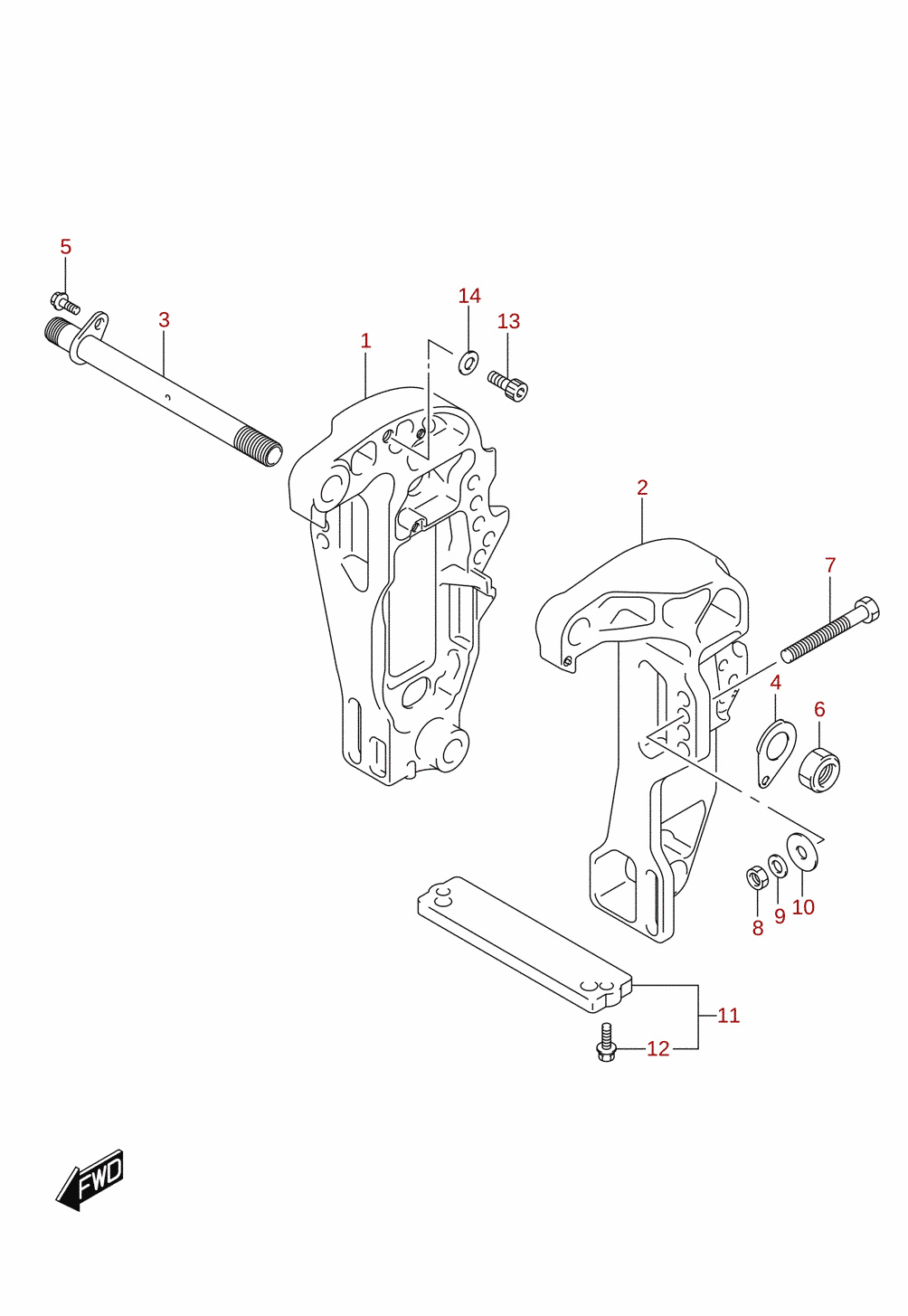 Clamp bracket (DF40AST, DF60A)