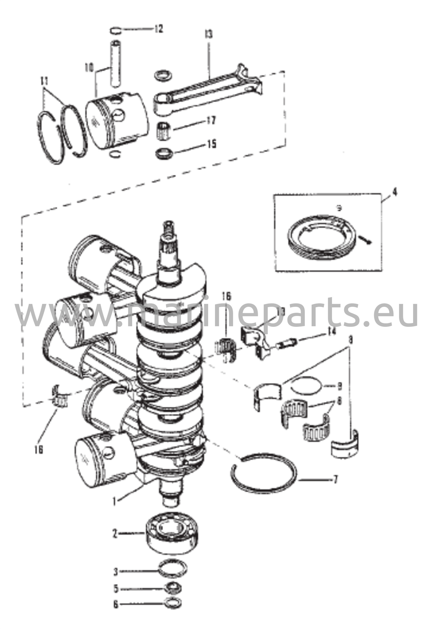 Kampiakseli, männät ja kiertokanget