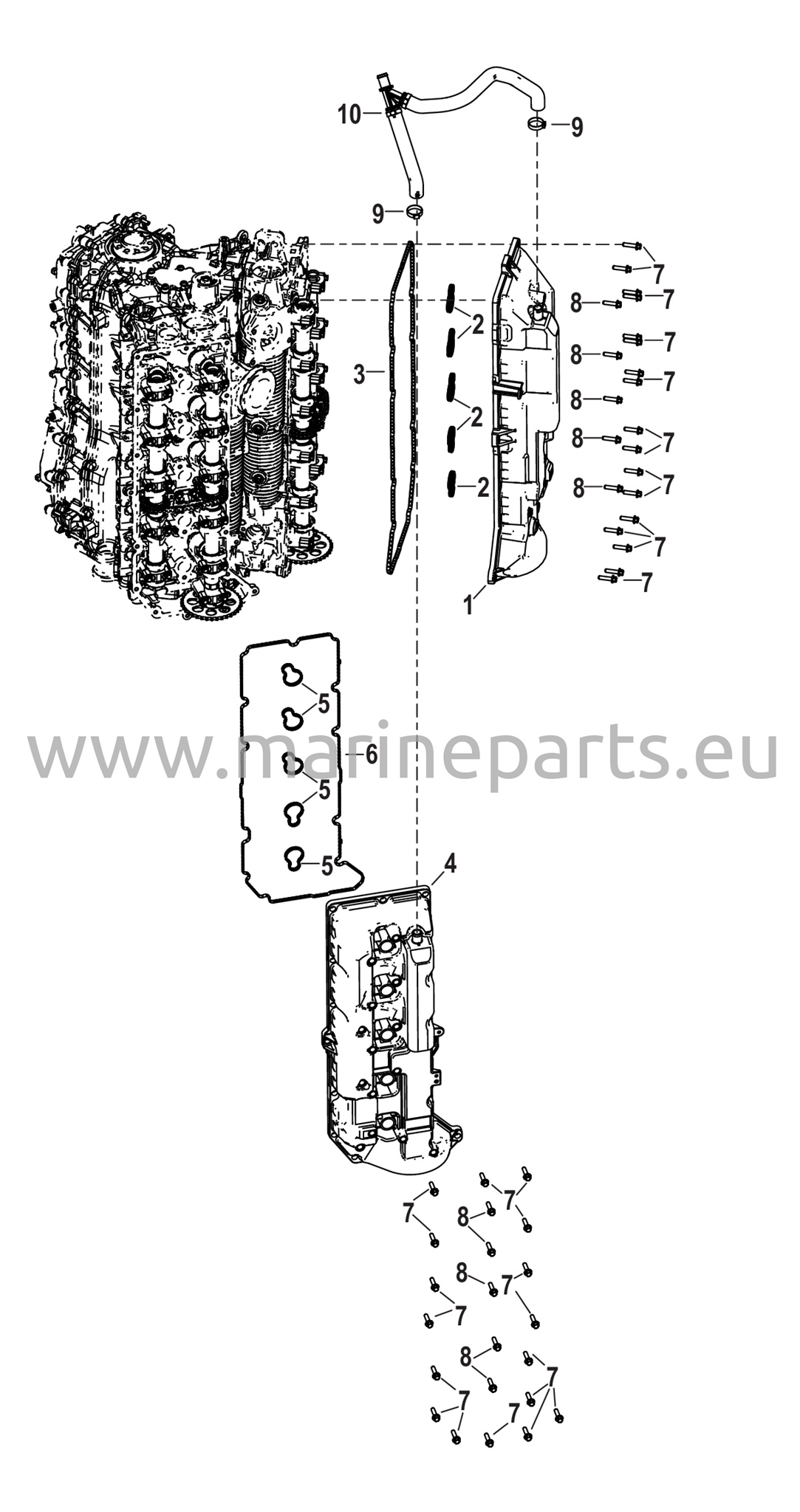 Nokka-akselin suojus
