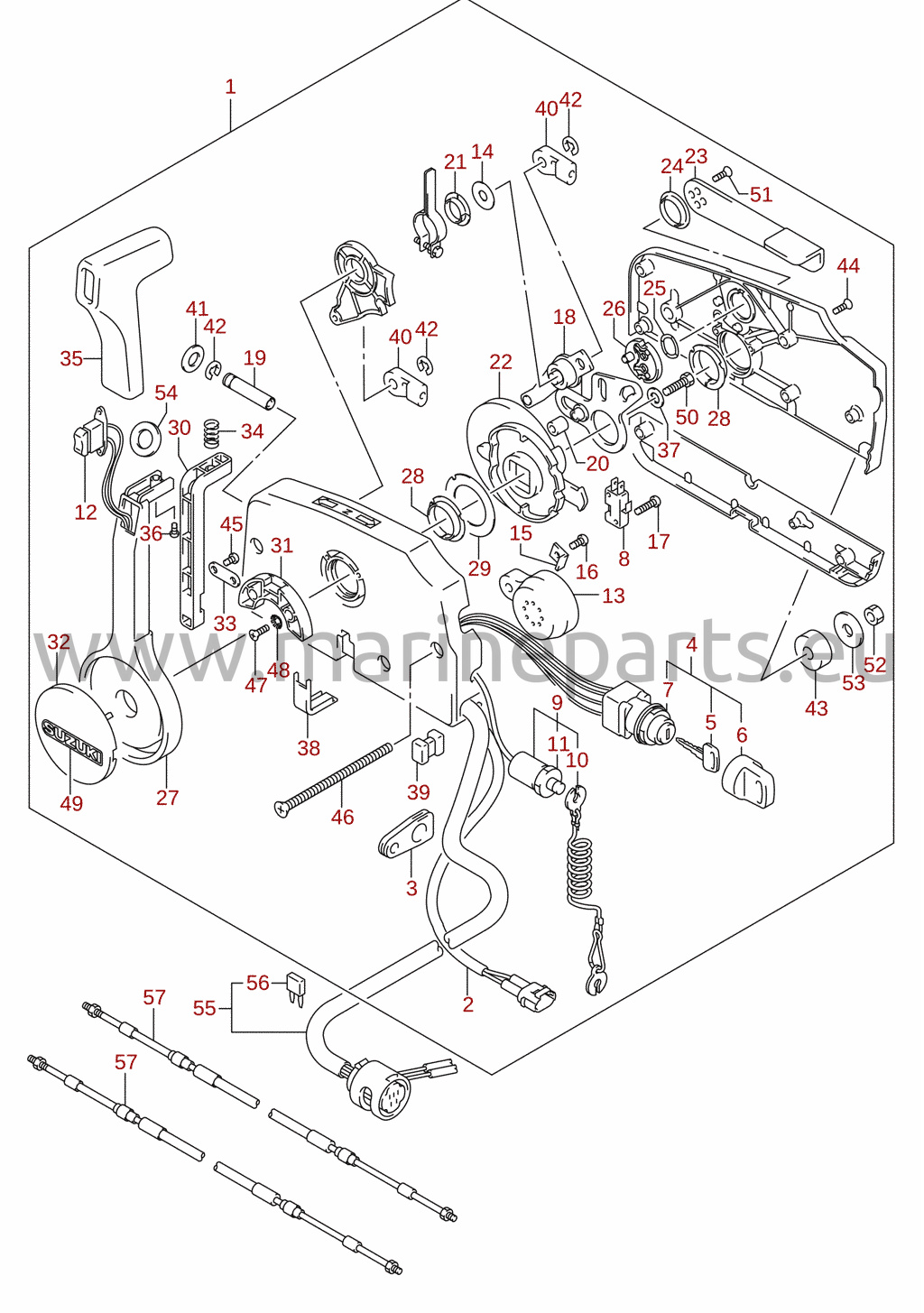 Reglage (DF40A, DF40AST, DF50A, DF60A) (tillval)