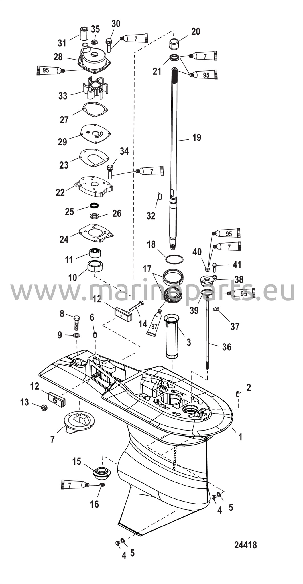 Vaihteiston kotelo Vetovarsi-2.33:1 - Sarjanumero #1C033811 ja siitä eteenpäin