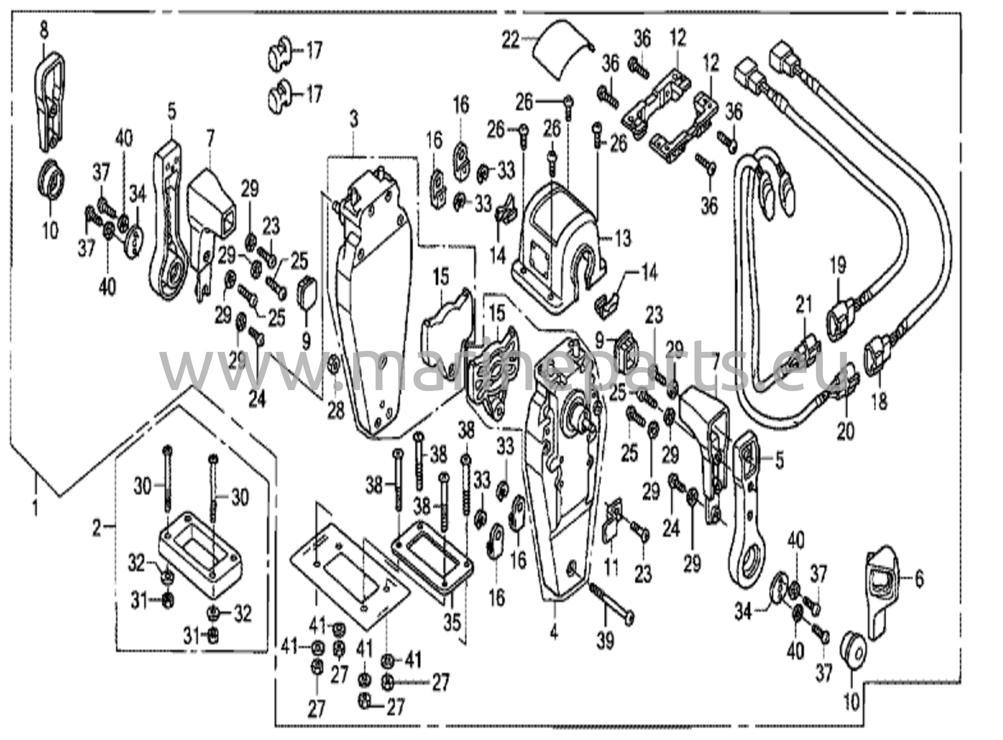 Remote control (top mount dual type) (left)