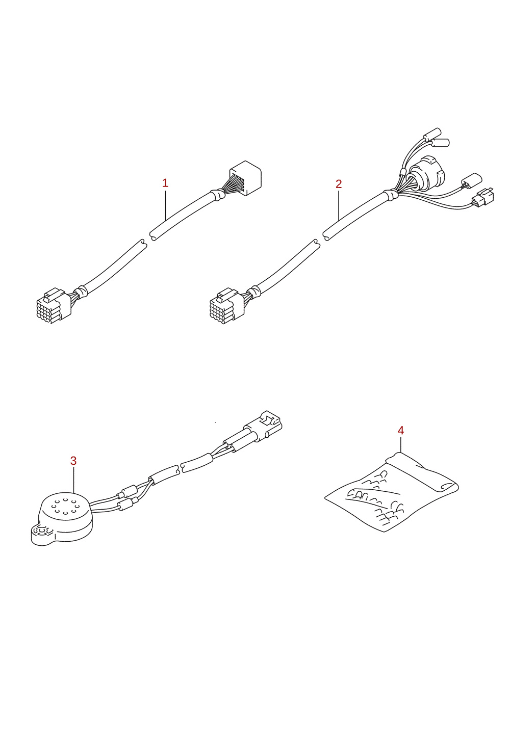 Kabelstam (DF70A, DF80A, DF90A) (tillval)