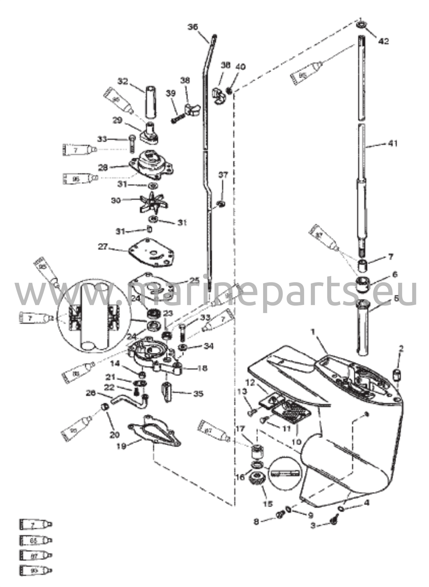Vaihteiston kotelo (voimansiirtoakseli) (2,00:1 vaihdekerroin)