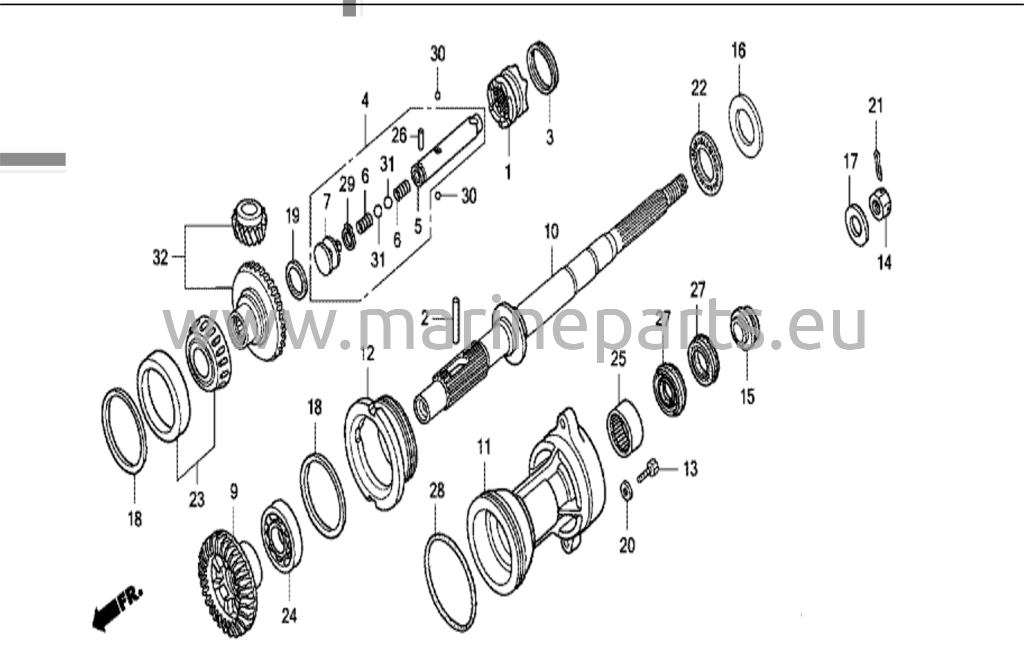 Propelleri võll (LD/LU/XD/XU/XXD/XXU)