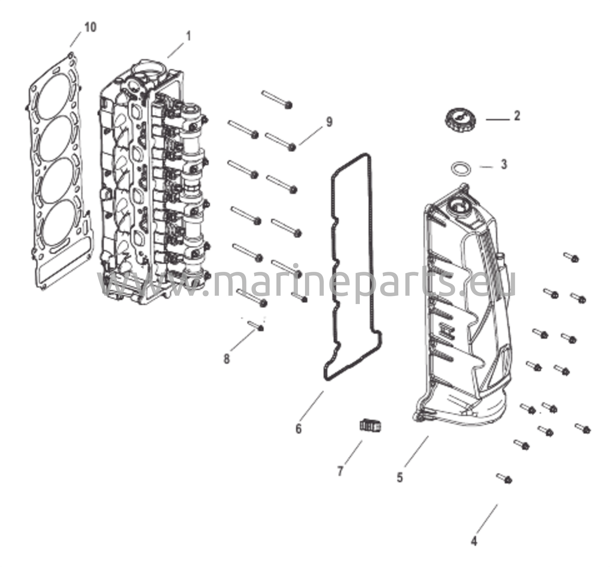 Topplock och kamaxelkåpa