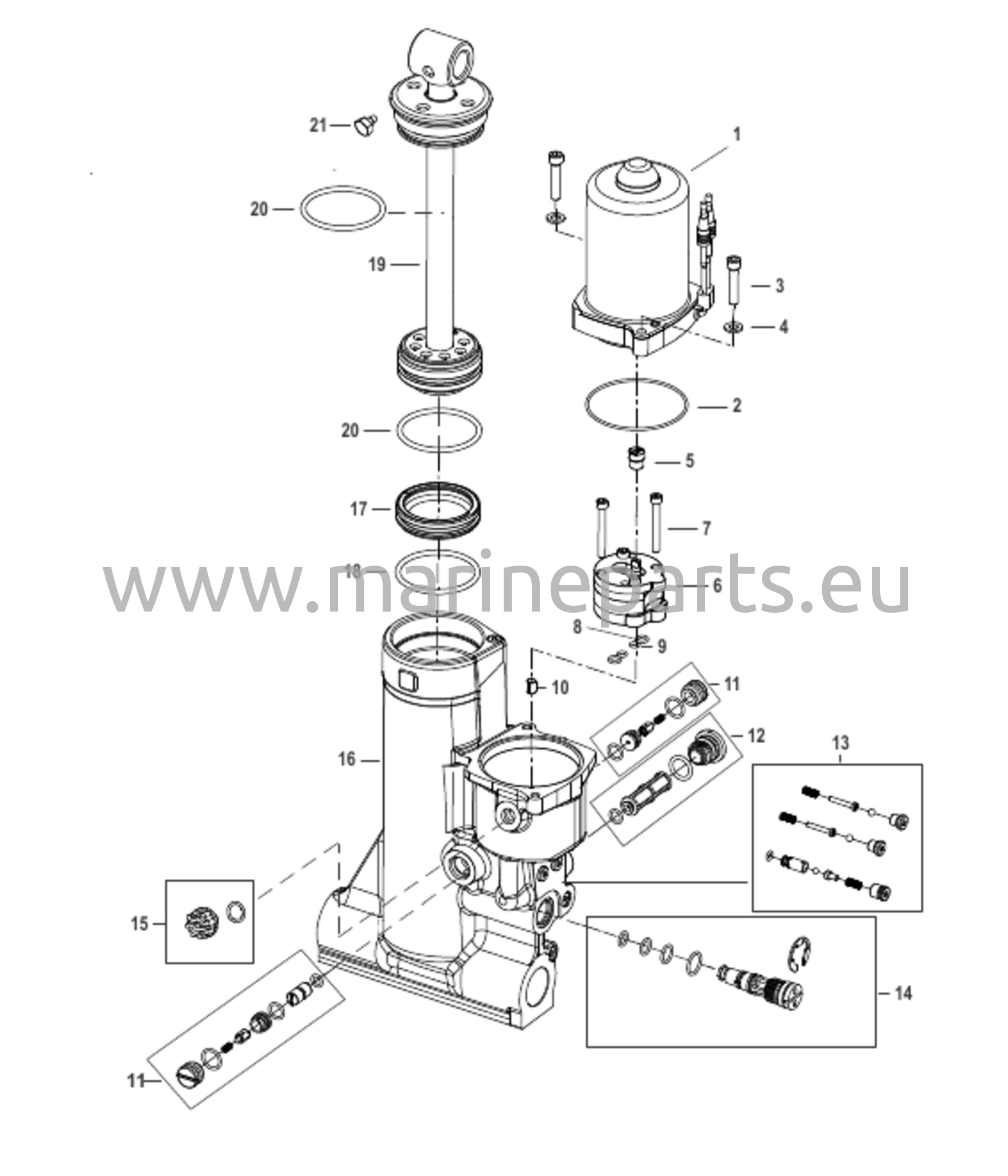 Power Trim -kokoonpanon osat - 2B752836 ja sitä alemmat
