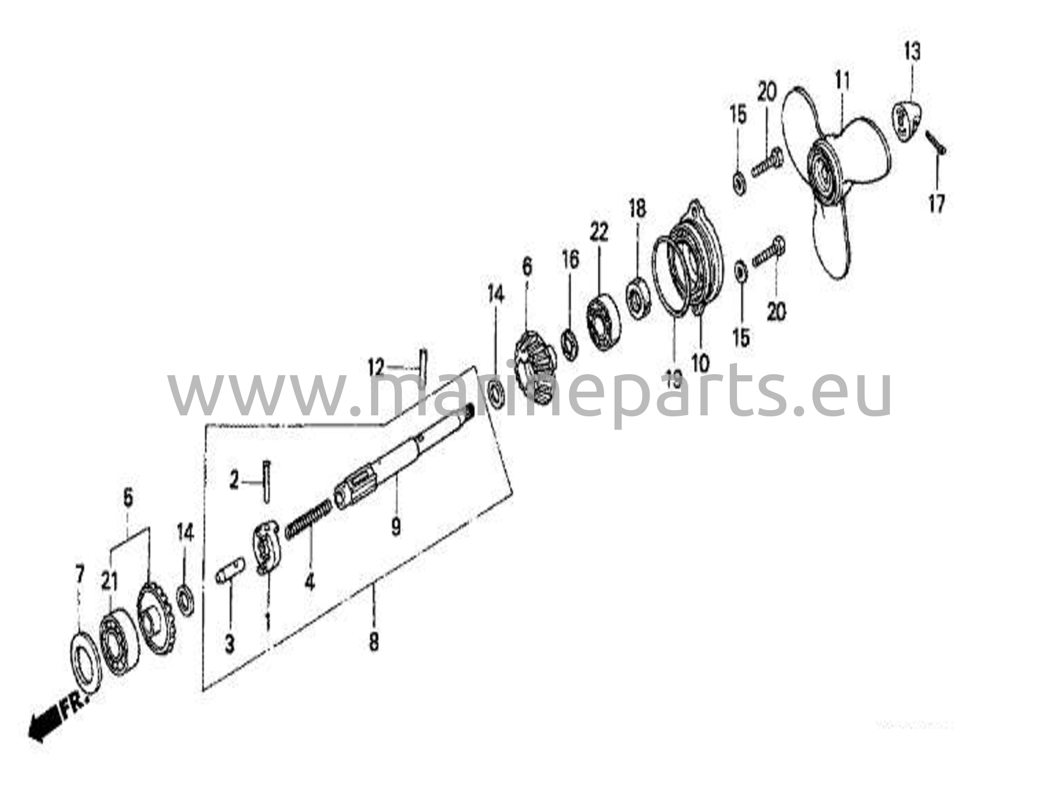 Propelleri võll ja propeller