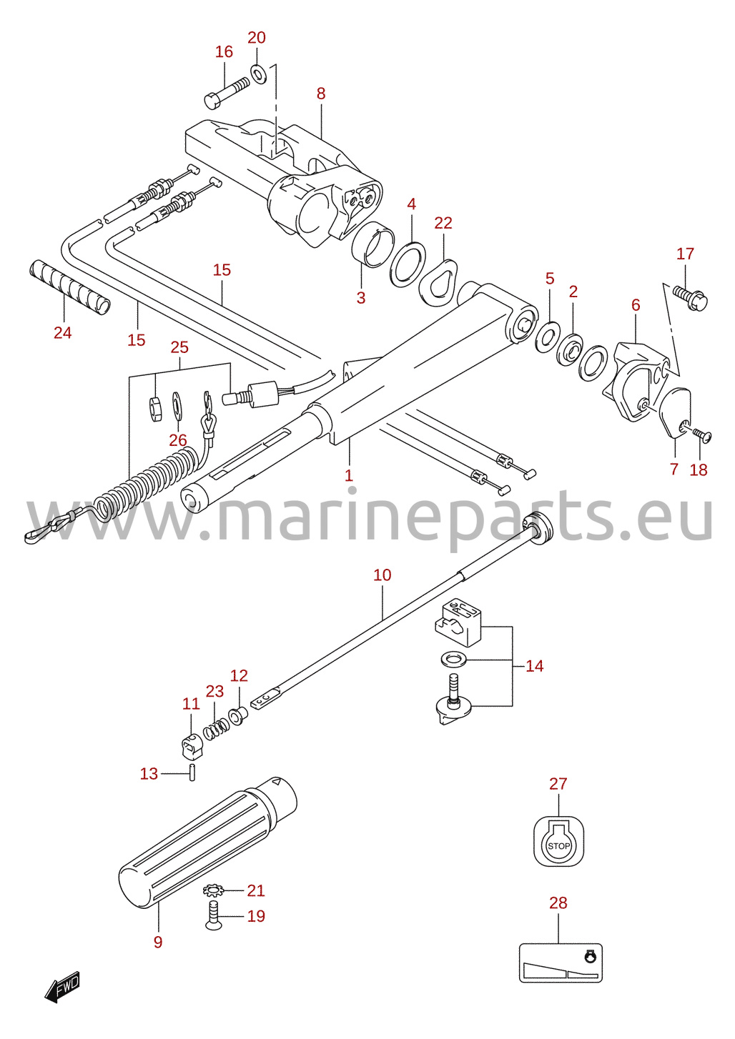 Tiller handle