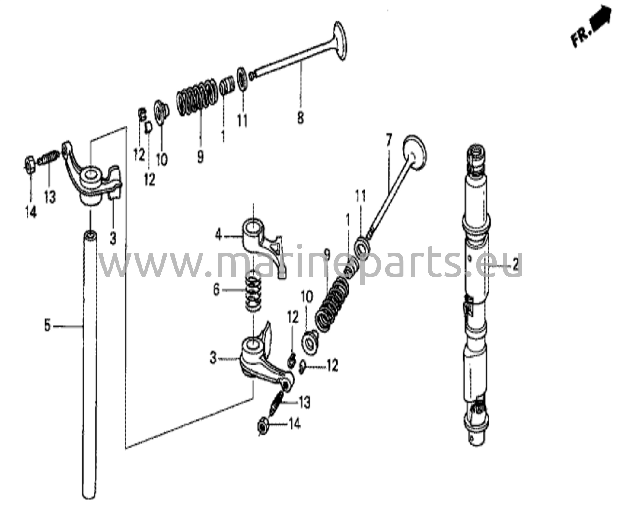 Kamaxel/ventilmekanism