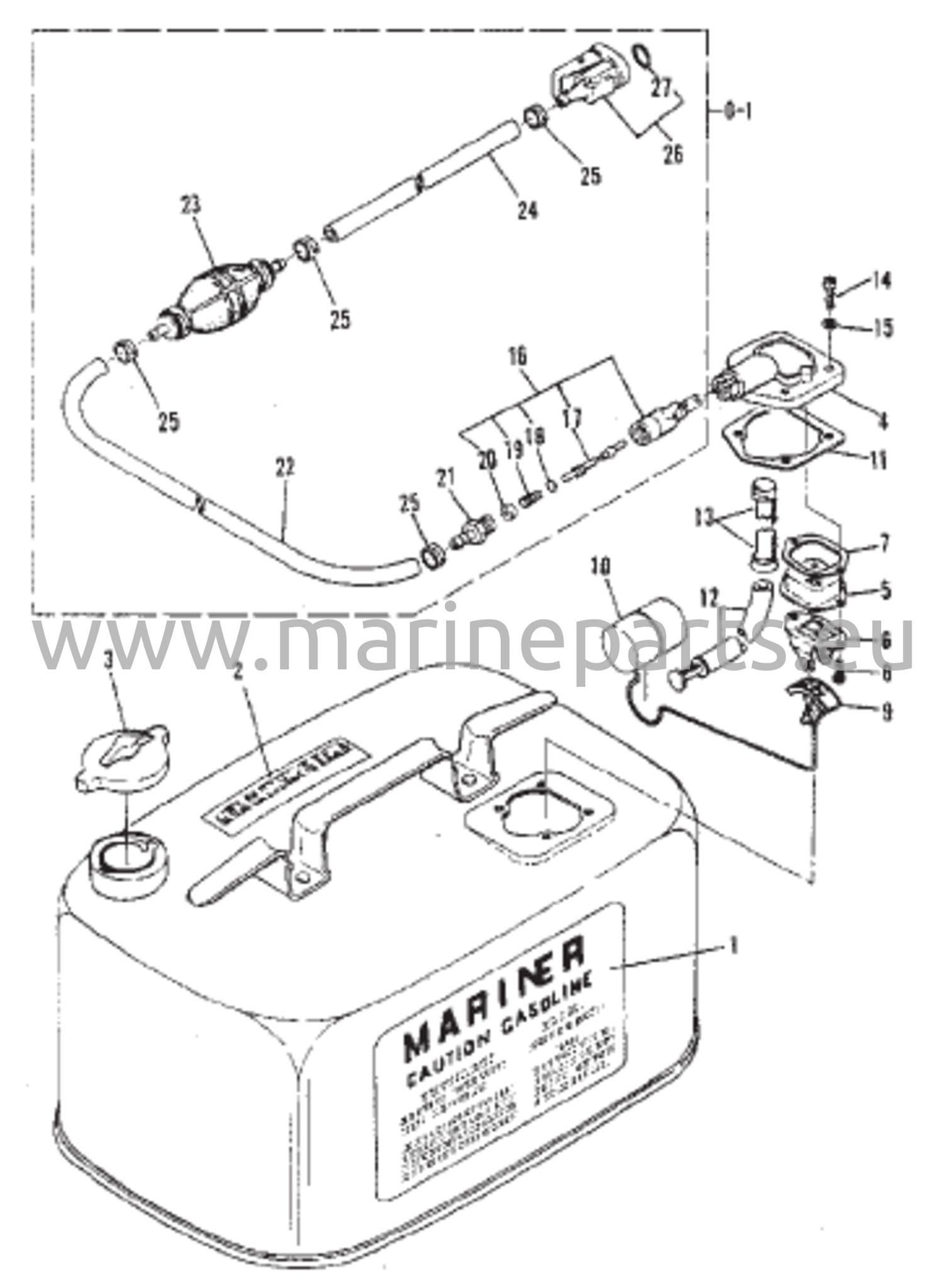 Polttoainesäiliö (S-675-00451 / L-675-32876 ja uudemmat)