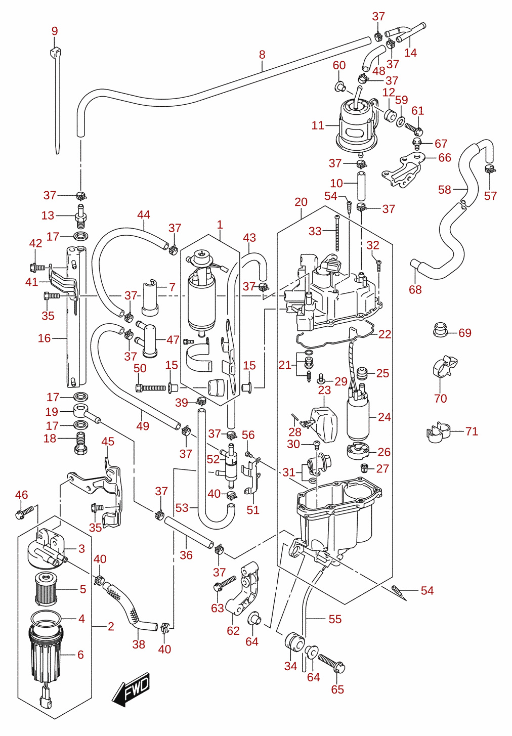 Fuel pump / fuel vapor separator