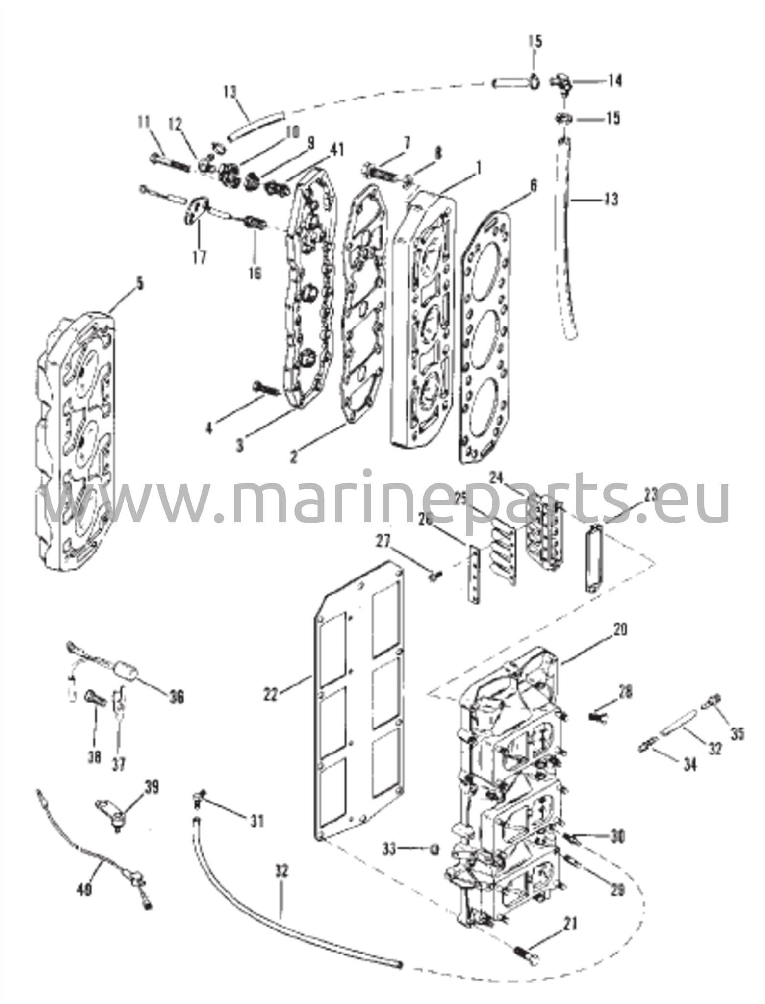 Reed Block and Cylinder Head 