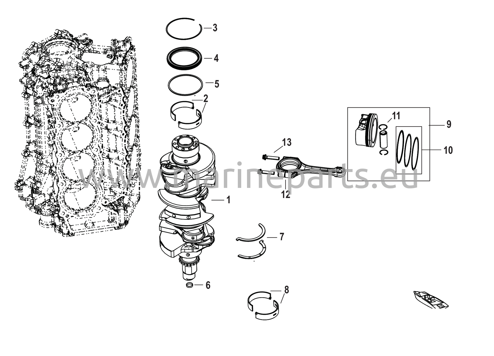 Kampiakseli, männät ja kiertokanget