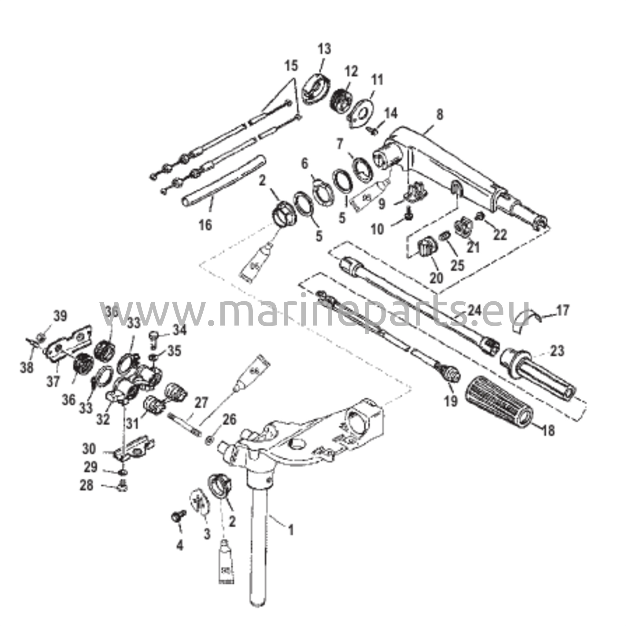 Kääntyvä pää ja ohjauskahva