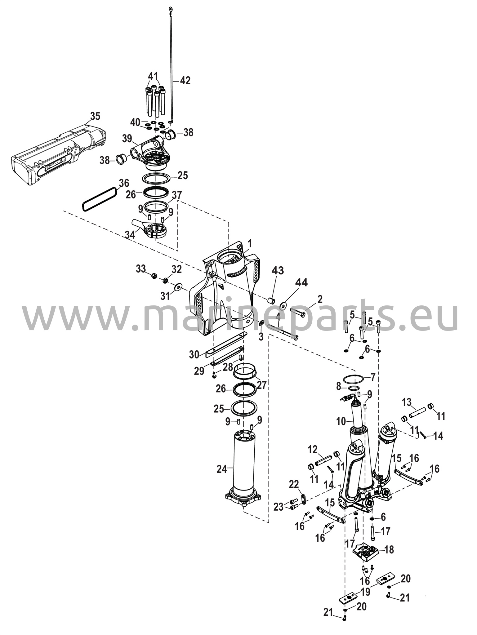 Sähköinen trimmi/peräpeiliyksikkö, joystick-ohjaus