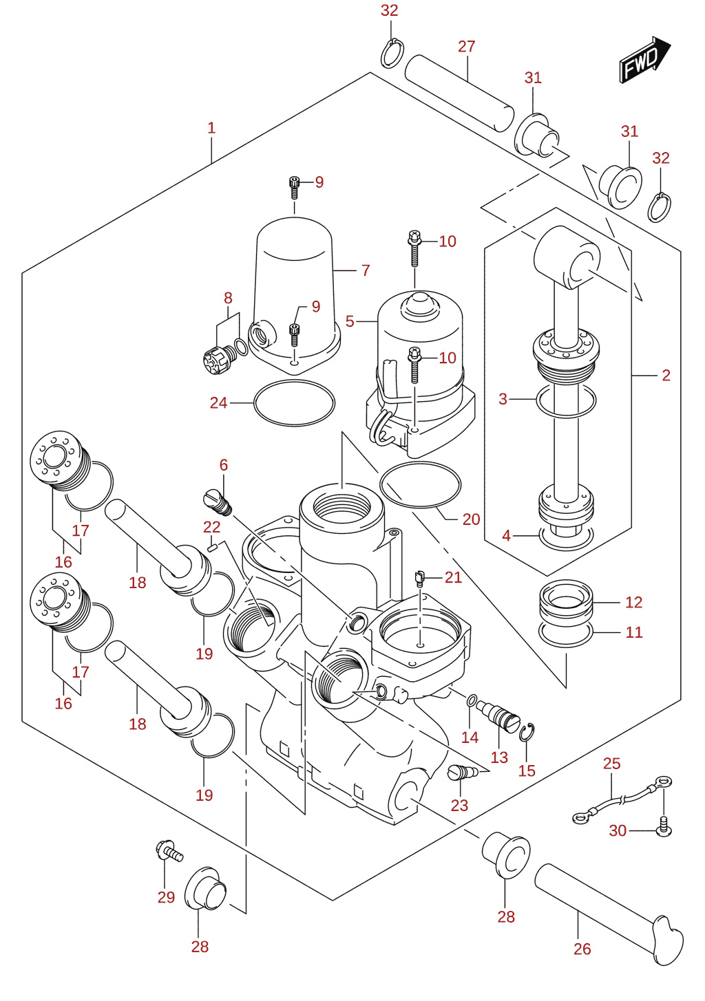 Trimcylinder (DF300BMD, DF350AMD)
