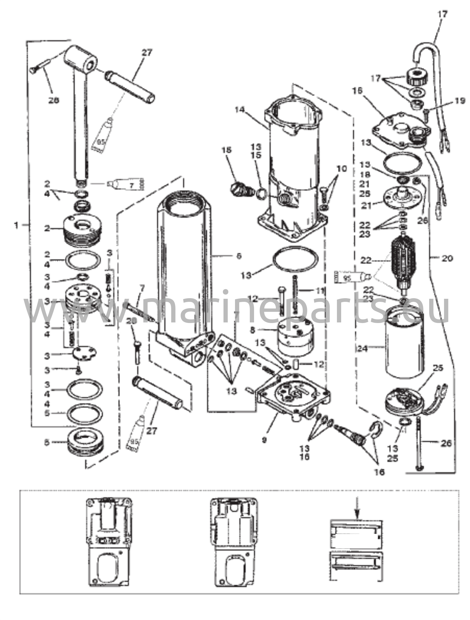 Power Trim – Long Shaft (S/N 0C159200 Thru 0D181999) 