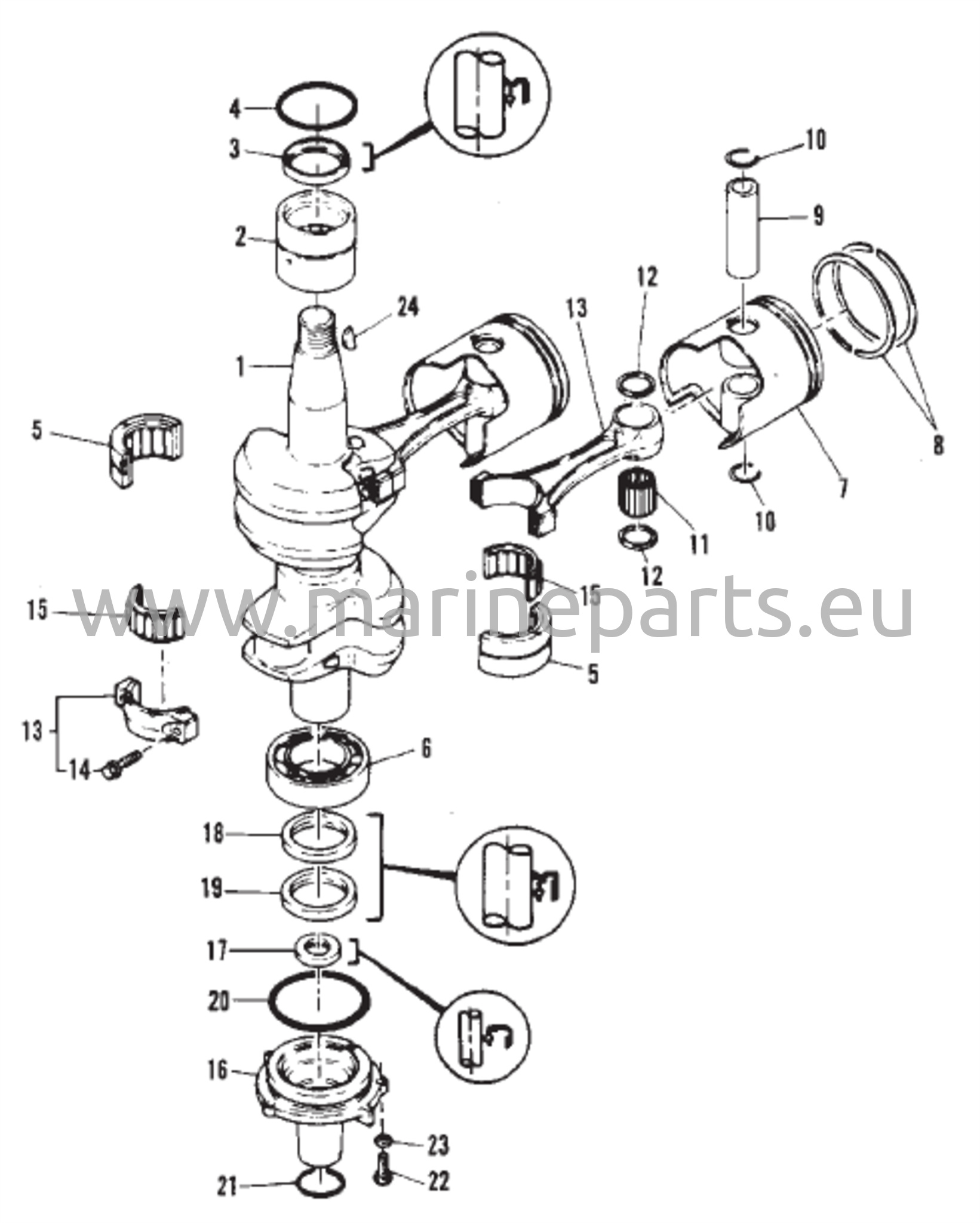 Kampiakseli ja mäntä
