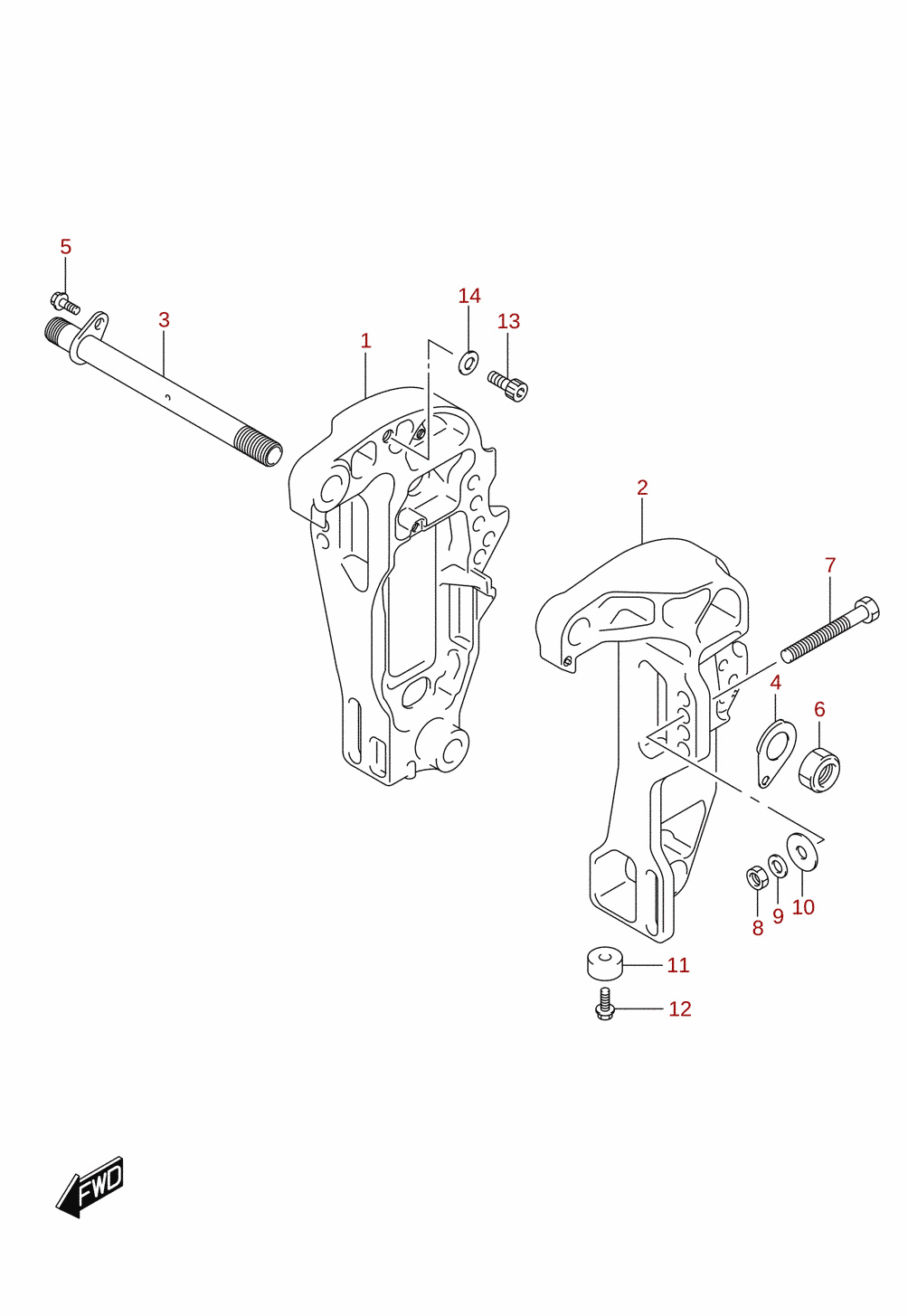 Clamp bracket (DF50AVT, DF50AVTH, DF60AVT, DF60AVTH)
