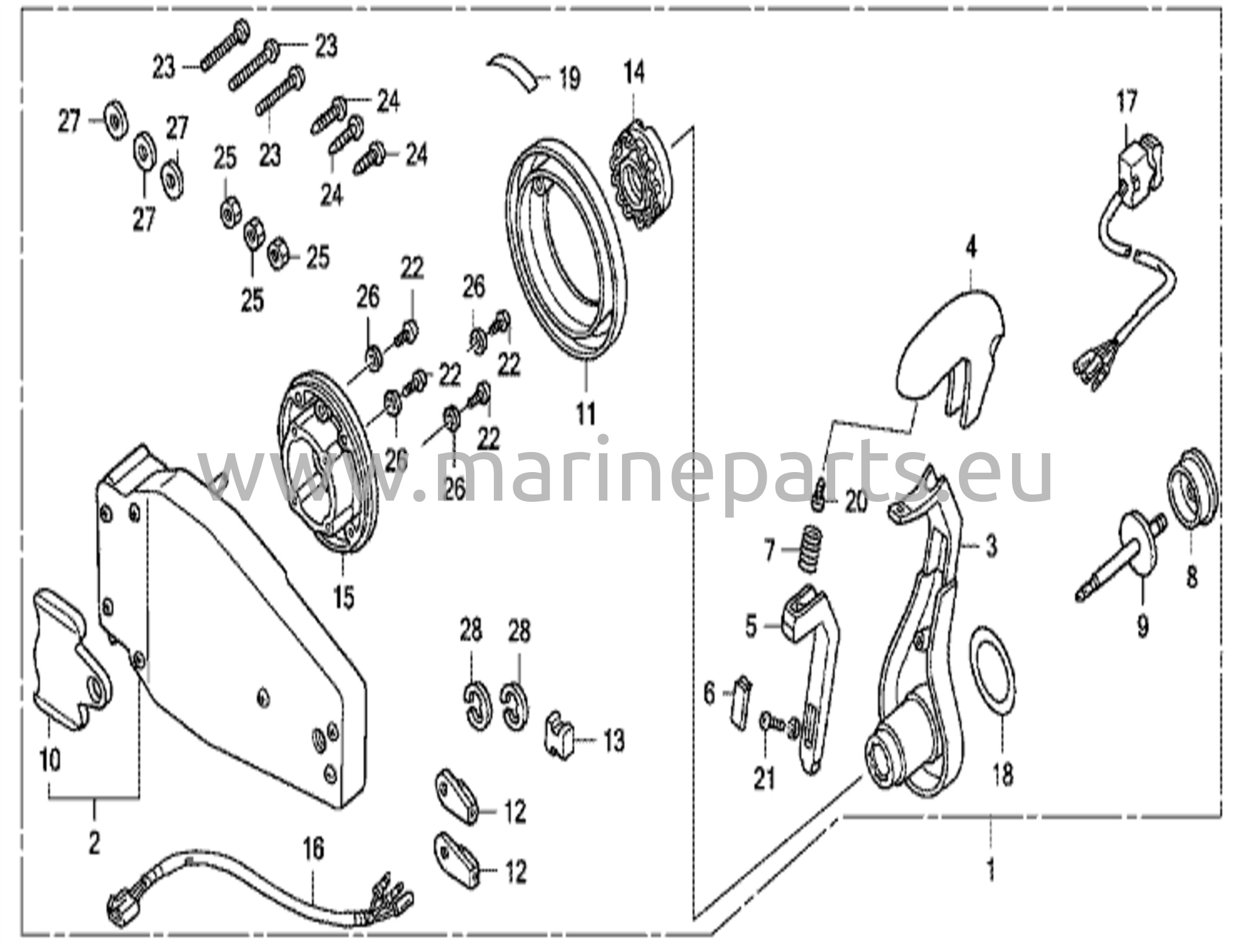 Kaugjuhtimispult (sissepoole paigaldatav tüüp) (vasak)