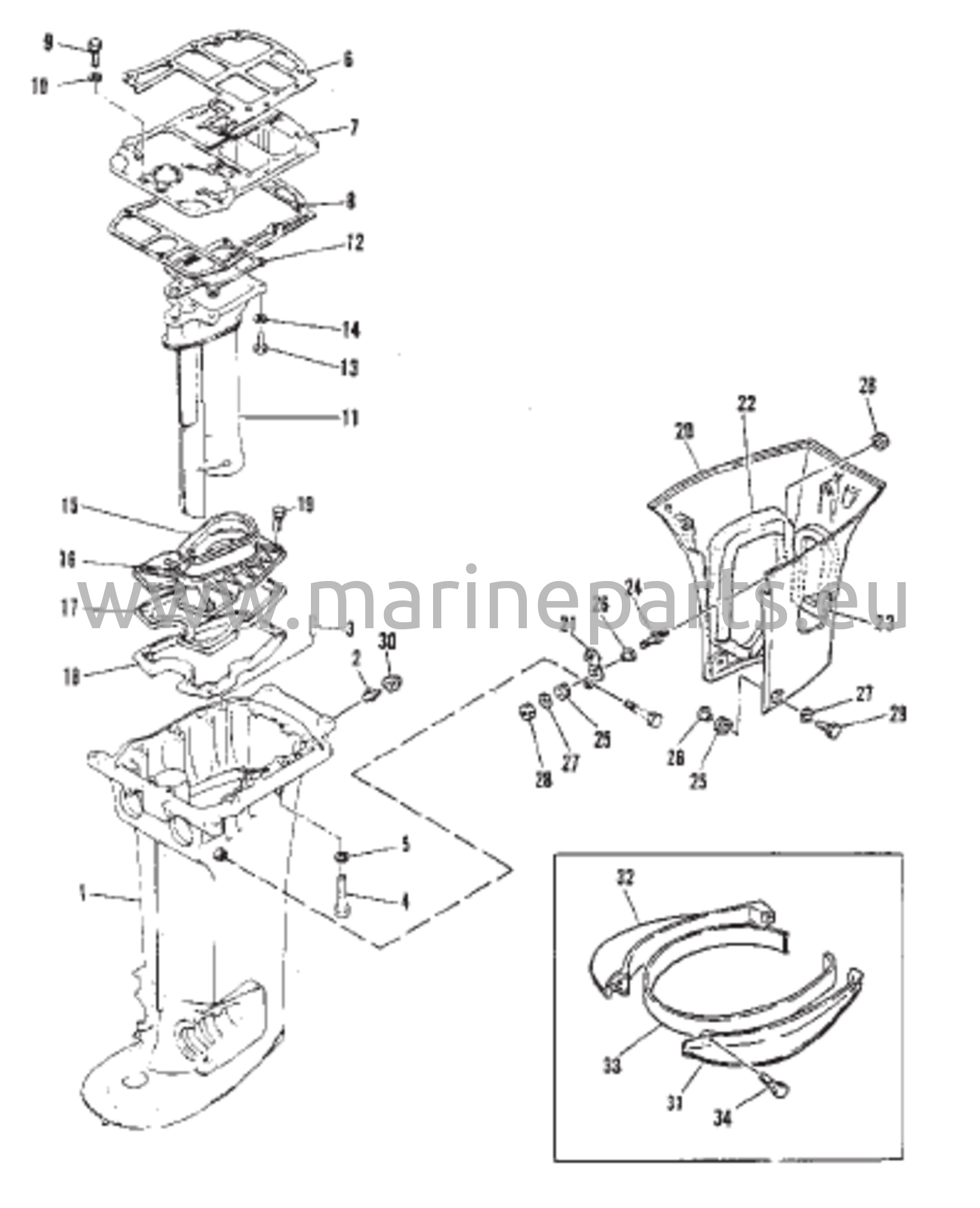 Voimansiirron akselikotelo