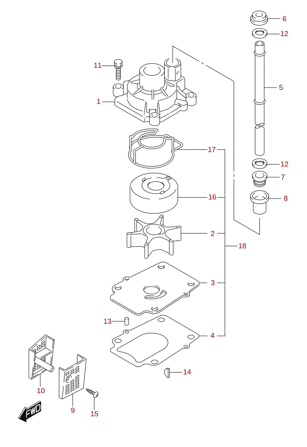 Water pump (DF70A)