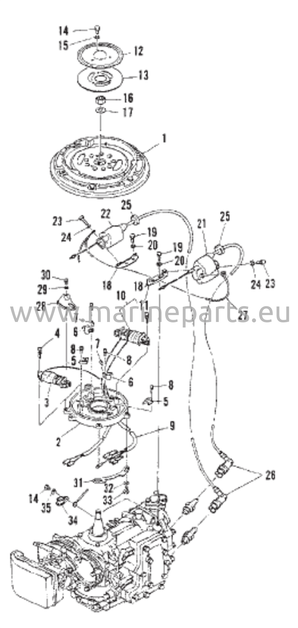 Vauhtipyörä (M-006085 / ML-305360 / E-251105 / EL-552120 ja alempana)