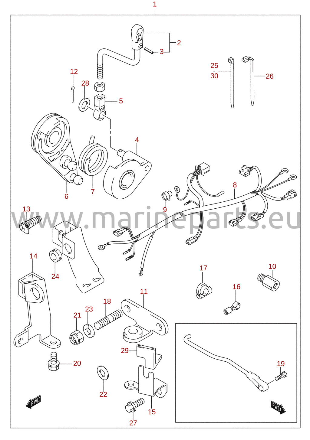 Remote control parts (2005–2011) (optional)