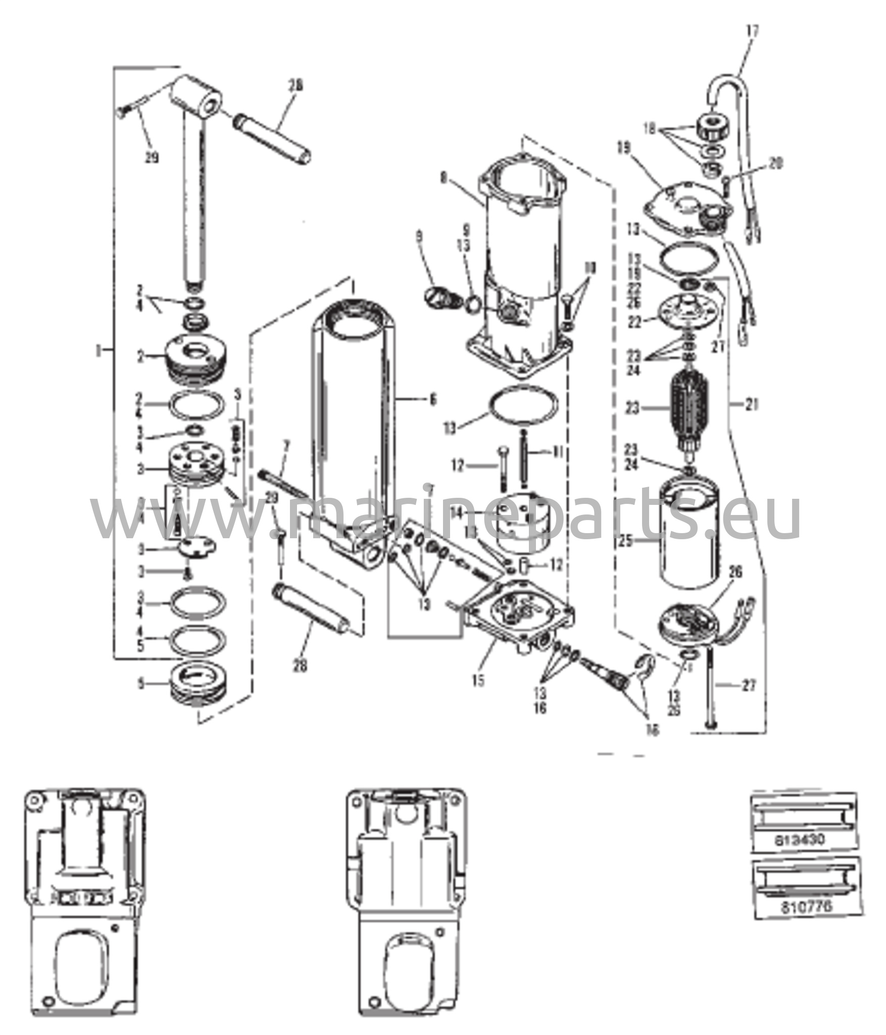 Polttoaine Ctric -korjaussarjan osat (pitkä akseli) (0C159200 ja siitä eteenpäin)