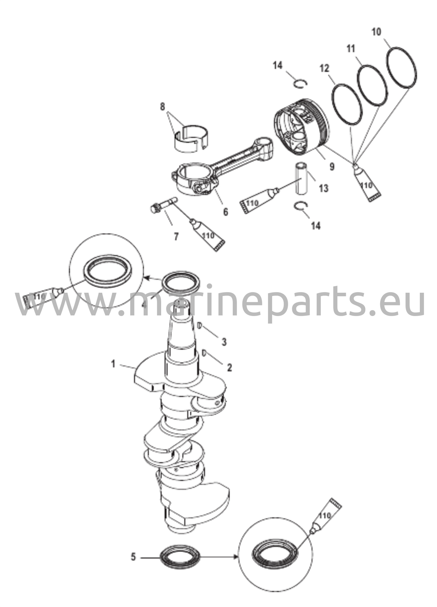 Kampiakseli, männät ja kiertokanget
