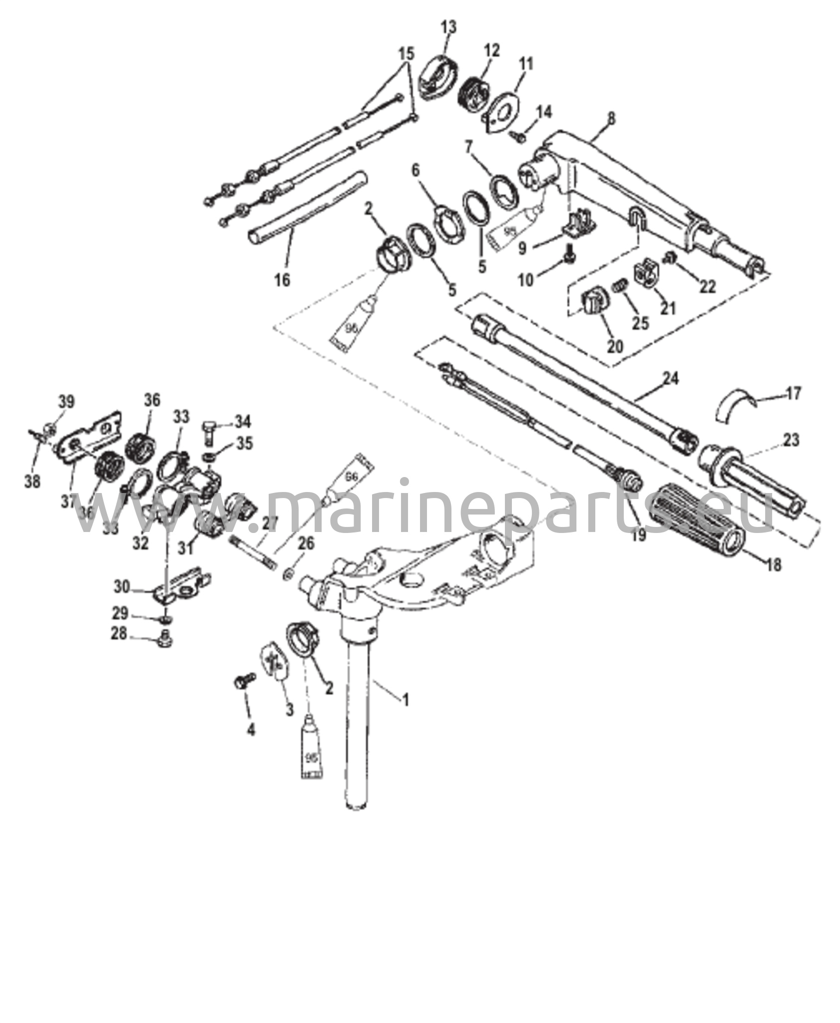 Kääntyvä pää ja ohjauskahva