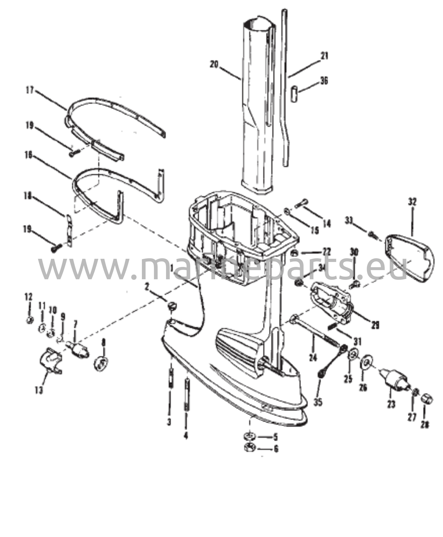 Driveshaft Housing (Short)(Long S/N-0C160935 And Below) 