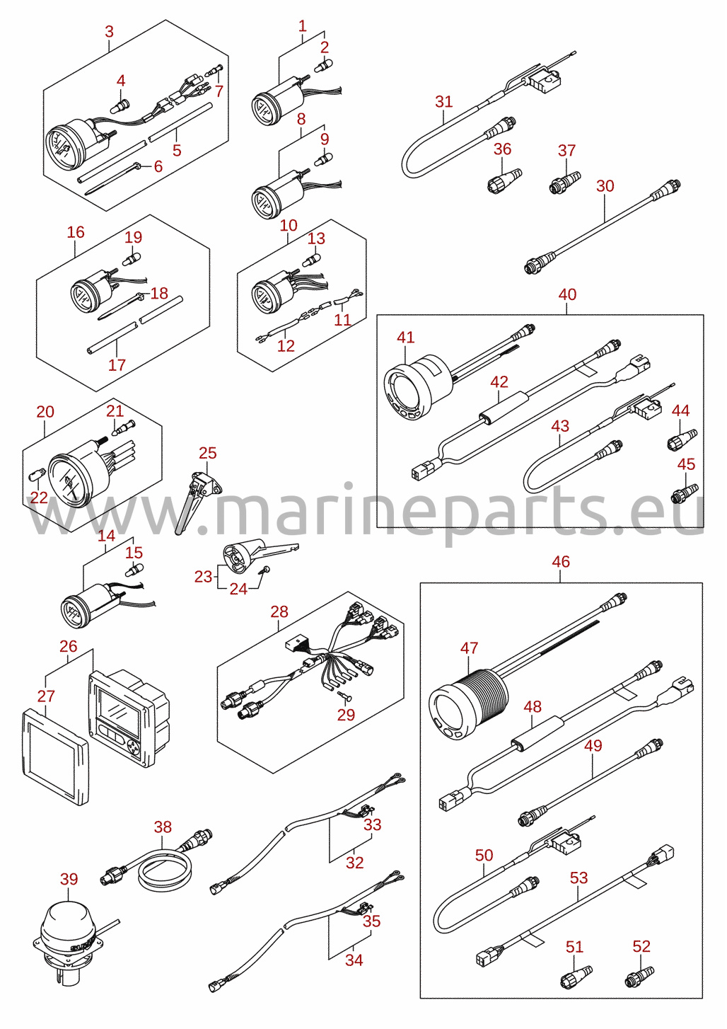Instrument (DF40AQH, DF50ATH, DF60AQH, DF60ATH) (tillval)