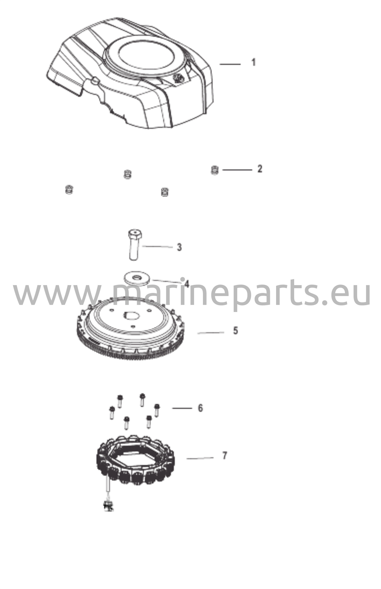 Vauhtipyörä ja suojakansi