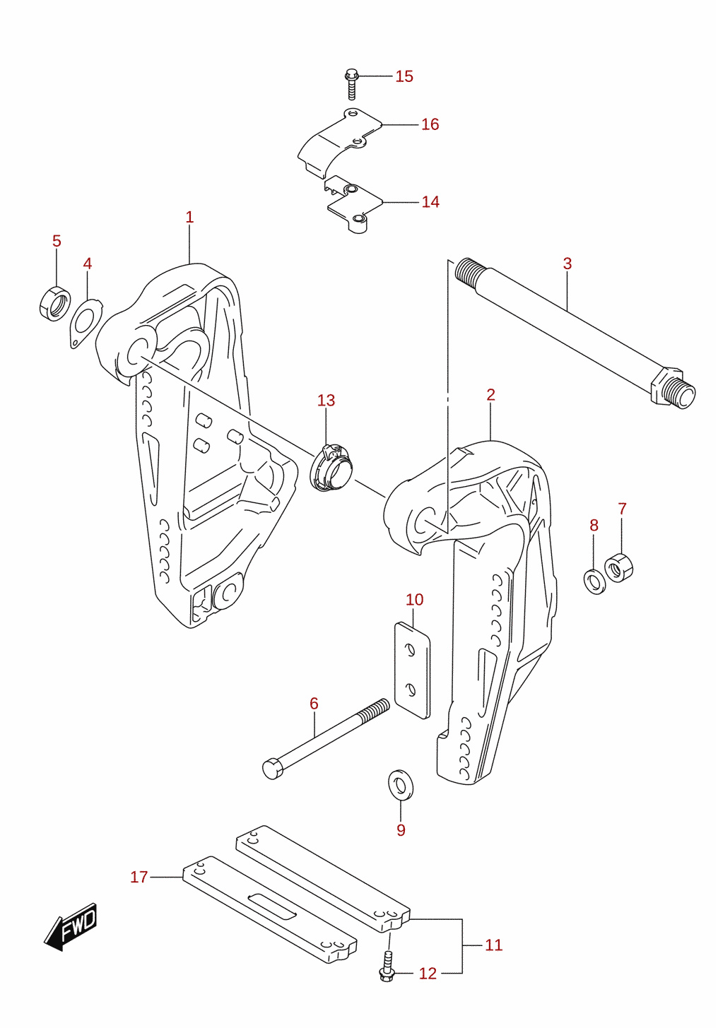 Akterspegelsfäste (L-transom)