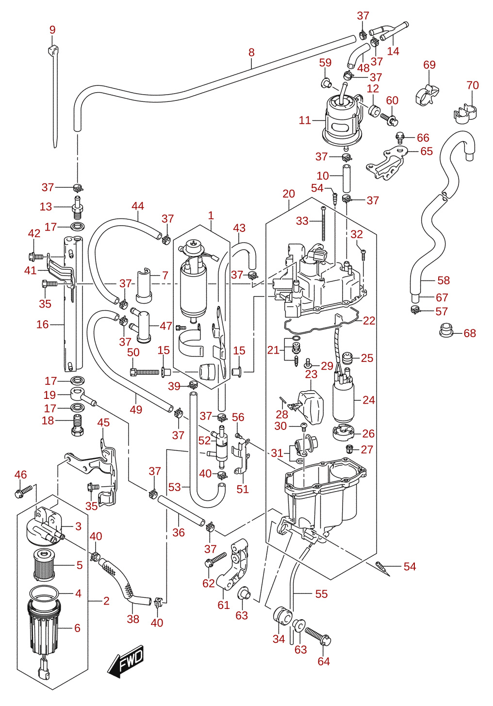 Pumpa za gorivo / separator para goriva (DF250A)