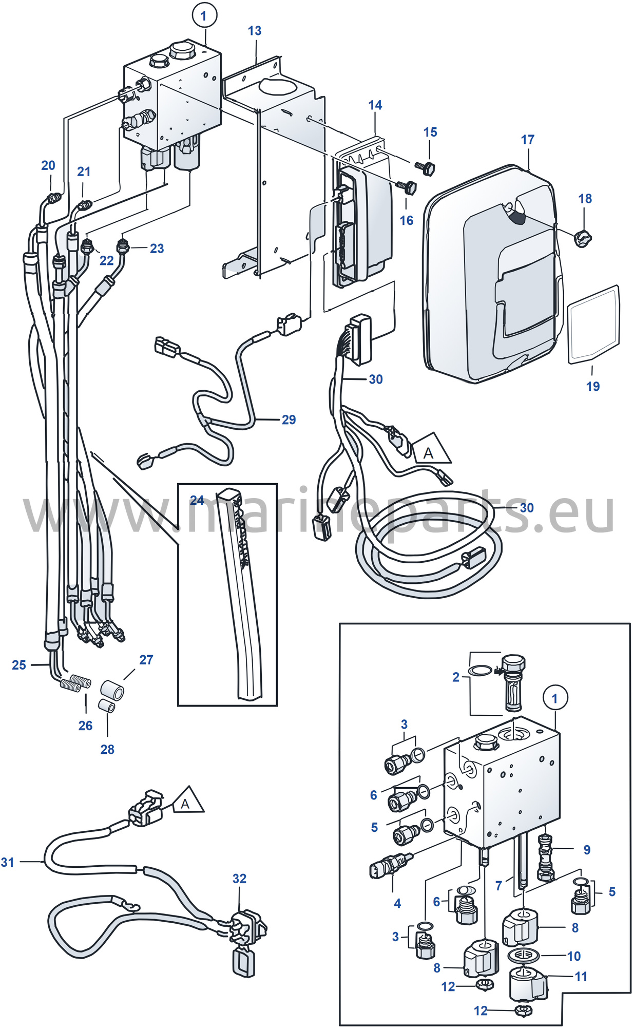 Sterndrive joystick system. SN-A164229