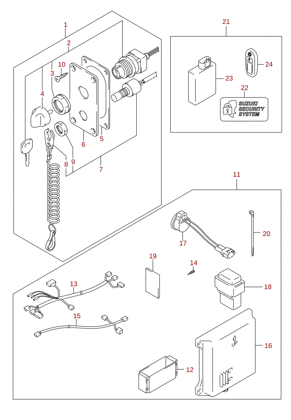 Keyless start (DF200AP) (optional)