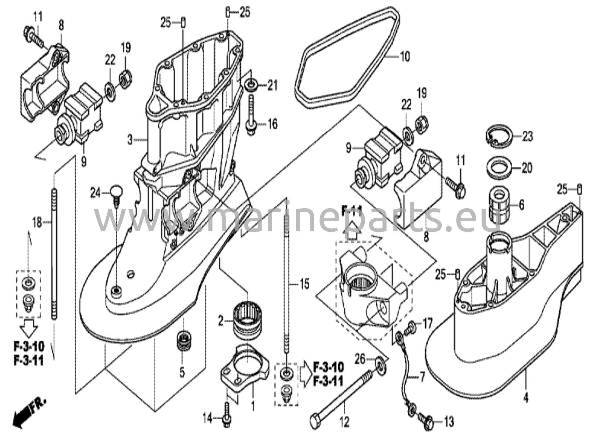 Voimansiirron akselikotelo
