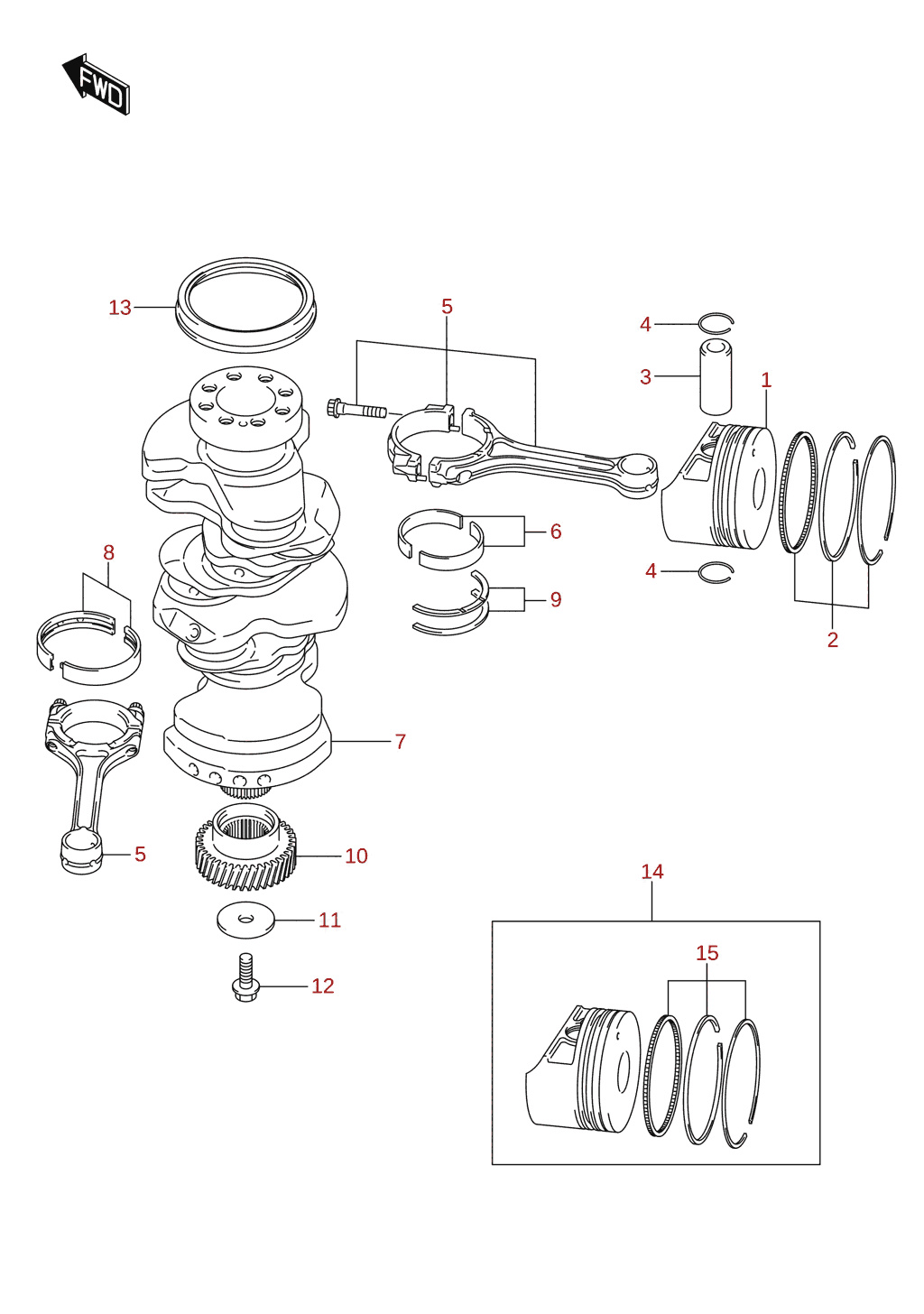 Crankshaft (DF200, DF225, DF250)