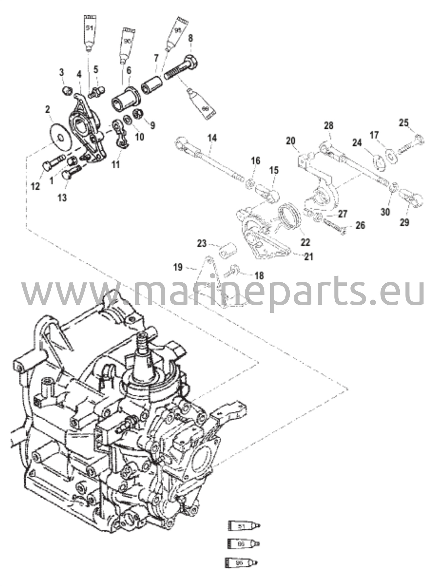 Throttle Linkage (S/N -0G590000 / BEL-9973100 & Up) 